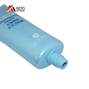 Wholesale online sale 3 oz blue oval cosmetic soft tube  plastic face wash tube packaging