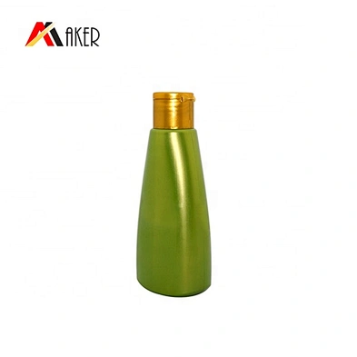 Custom 90ml 400ml 500ml Green Special Shape PE Plastic Mini Shampoo Refillable Bottles Set with Flip Top Cap