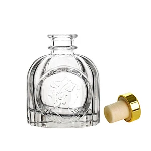 Custom 100ml Transparent Luxury Flint Get Shape Aroma Reed Spread Incense Diffuser Bottle