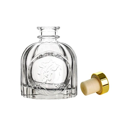 Custom 100ml Transparent Luxury Flint Get Shape Aroma Reed Spread Incense Diffuser Bottle