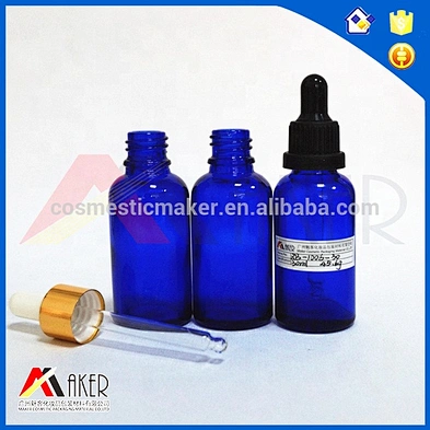 Wholesale amber blue green clear 10ml essential oil glass dropper bottle with dropper or screw cap
