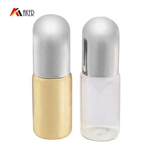 New design factory price 6ml cosmetic glass tube perfume bottle with screw cap