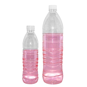 Wholesale 500ml 1000ml PET plastic bpa free clear beverage disposable water bottle