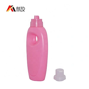 Factory supply 700ml Pink HDPE plastic liquid detergent bottle with screw cap