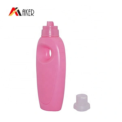 Factory supply 700ml Pink HDPE plastic liquid detergent bottle with screw cap