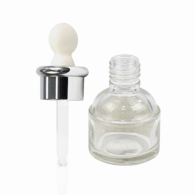 wholesale designer glass cosmetic drop bottle essential oil packaging personal care clear serum child proof dropper bottle
