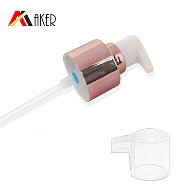Body Lotion Bottle Aluminum Covered Lotion Pump or Mist Sprayer Clear Square PETG Plastic New 2019 Design 250ml with Rose Gold