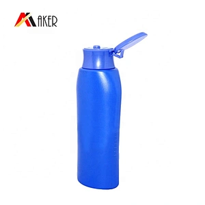 Customized shape 200ml blue liquid hand soap PE plastic shampoo bottle China supplier