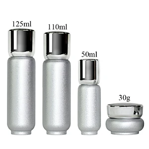 China Maker Manufacturer Wholesale Skincare Jars Bottles Frosted Luxury Empty Container Glass Cosmetic Packaging Sets