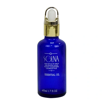 factory price 50ml blue essential oil bottle glass personal care packaging skin care eye serum dopper bottle