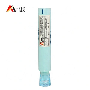 Empty factory price green round 30ml eye cream tube cosmetic squeeze plastic packaging tube with acrylic cap