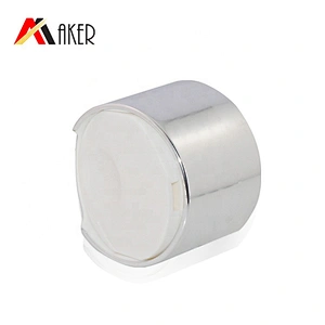 Wholesale aluminum cover round silver color 24/410 plastic disc top cap for bottle