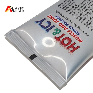 Supply round cosmetic aluminum laminated tube with plastic screw cap for muscle pain cream