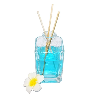 Empty 150ml Clear Rectangle Indoor Aromatherapy Air Cleaner Fire-Free Rattan Aroma Glass Reed Diffuser Bottle