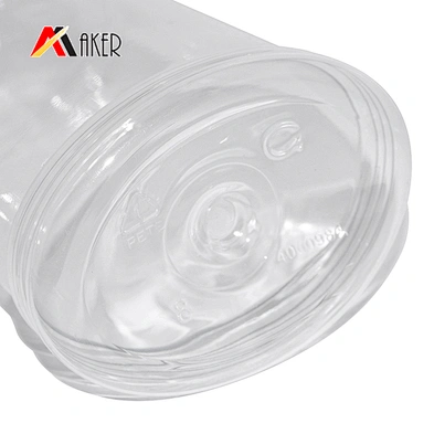 Custom 200ml clear Transparent Cosmetic Empty PET Plastic Shampoo Bottle with Flip Top Cap