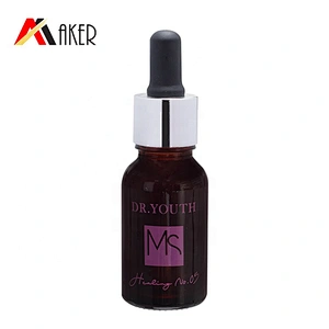 Wholesale price customized design amber empty 15ml essential oil glass dropper bottle with silk screen printing