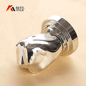 Wholesale Silver Color Special shape Portable Protein Powder Bottle with Screw Cap