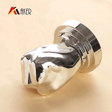 Wholesale Silver Color Special shape Portable Protein Powder Bottle with Screw Cap