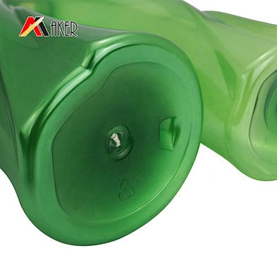 Wholesale 200ml 300ml green PET plastic empty cosmetic plastic shampoo bottle with lotion pump dispenser