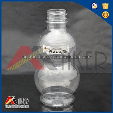 Unique design PET gourd shape plastic bottle for mineral water