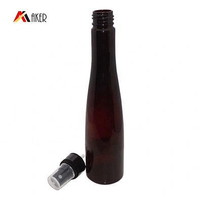China manufacturer special shape brown 200ml mosquito repellent PET plastic spray bottle with mist sprayer