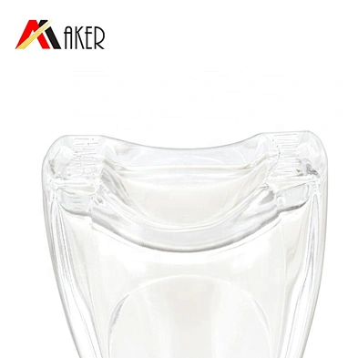 Wholesale unique shape 500ml crystal white glass wine bottle empty brandy XO bottle with rubber stopper
