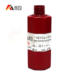 150ml Empty Red color Unique Shape PET Plastic Cosmetic Lotion Shampoo Bottle