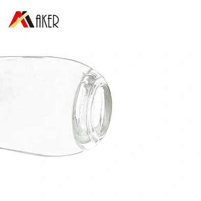 Unique shape luxury 50ml clear cosmetic glass lotion dropper bottle with silver electroplated cream pump