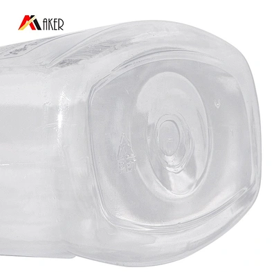 Factory price 1L clear PET plastic empty transparent shower gel bottle packaging with pump