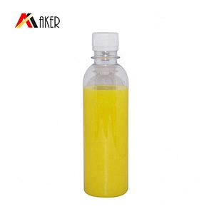 Empty Clear Round 300ml PET Plastic Beverage Juice Bottle With Screw Cap