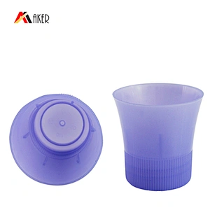Special design 600ml HDPE plastic laundry detergent bottle with plastic unique purple color screw cap