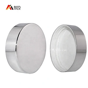 Luxury 30ml round frosted glass cream jar with aluminum lid