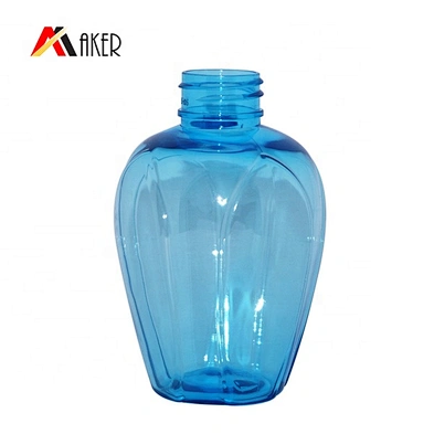 Latest design blue 200ml PET cosmetic pump spray plastic bottle