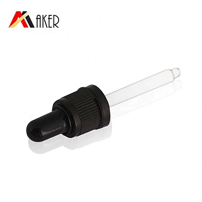China supply 18mm plastic black tamper evident dropper cap safety cap with ribs for sale