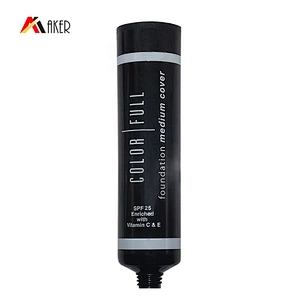 Factory price round 100ml black color liquid foundation bb cream cosmetic packaging tube with screw cap