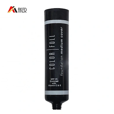 Factory price round 100ml black color liquid foundation bb cream cosmetic packaging tube with screw cap