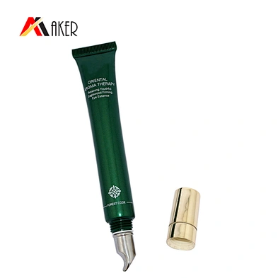 2020 Customized design empty 20ml green LDPE plastic cosmetic packaging eye cream tube