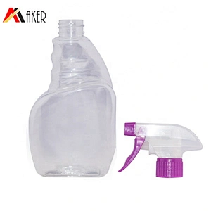 Hot selling toilet cleaner 400ml 500ml empty pet plastic trigger spray bottle manufacturer