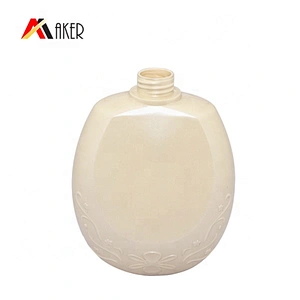 Body Lotion Bottles Round HDPE Liquid Shower Gel Plastic Empty 1L PE Shampoo Screen Printing Screw Cap 1000ml 32mm