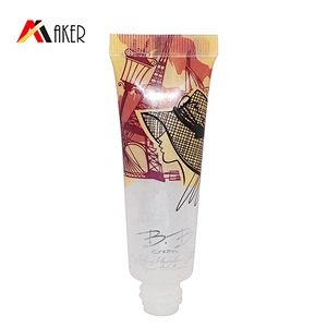 25ml luxury round empty LDPE plastic cosmetic BB cream tube packaging with gold aluminum airless pump