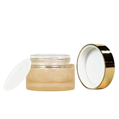 Wholesale custom matte colored 50g frosted cosmetic glass face cream jar