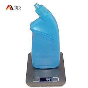 Factory 500ml HDPE blue plastic detergent bottles for toilet bowl cleaner with plastic screw cap