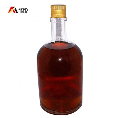 empty transparent 900ml vodka tequilav glass wine bottle packaging with aluminum cap