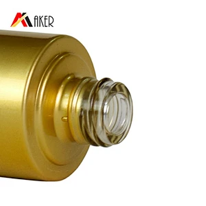 100ml black gradient gold bottle packaging personal skincare face cream cosmetic lotion pump cosmetic glass bottle