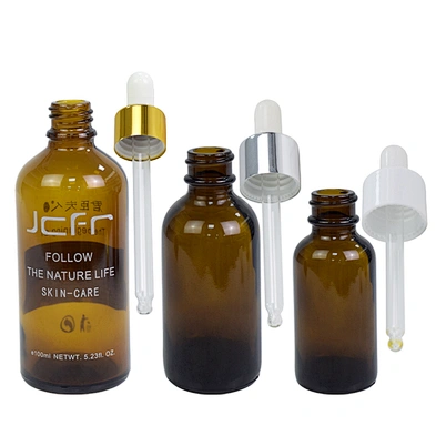 wholesale dropper bottle 1oz 2oz boston dropper bottle glass personal care packaging massage dropper bottle