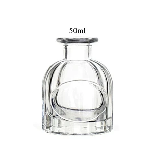 50ml New Design Car Perfume Empty Luxury Glass Frosted Aromatherapy Reed Diffuser Bottles with Caps and Box
