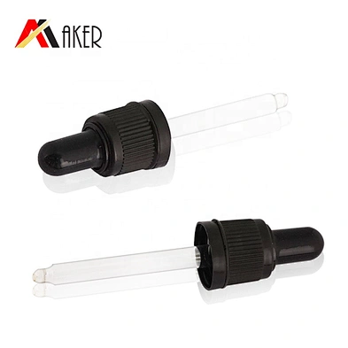 China supply 18mm plastic black tamper evident dropper cap safety cap with ribs for sale
