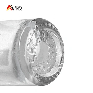 Empty clear round 5ml roll on glass bottle with gold aluminum cap