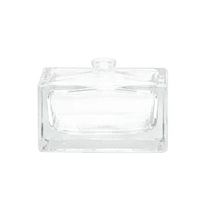 Manufacturer of customized luxury square perfume bottle with color aluminium mist sprayer for perfume