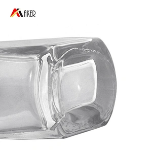Wholesale clear special shape glass roll on bottle 50 ml with plastic roller
